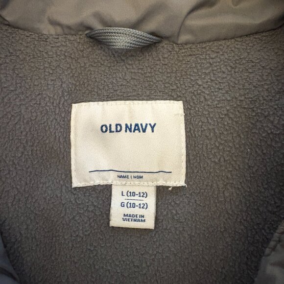Old Navy Puffy Vest - Grey - Size 10-12 - Picture 3 of 3
